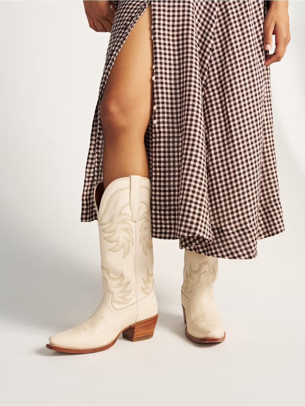 Tecovas Annie Bone Western Leather Calfskin Cowboy Boots - Picture 15 of 16